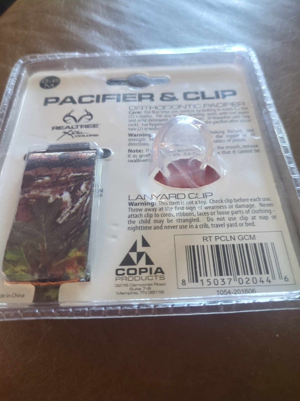 Realtree Orange Pacifier & Clip Set - Picture 4 of 5